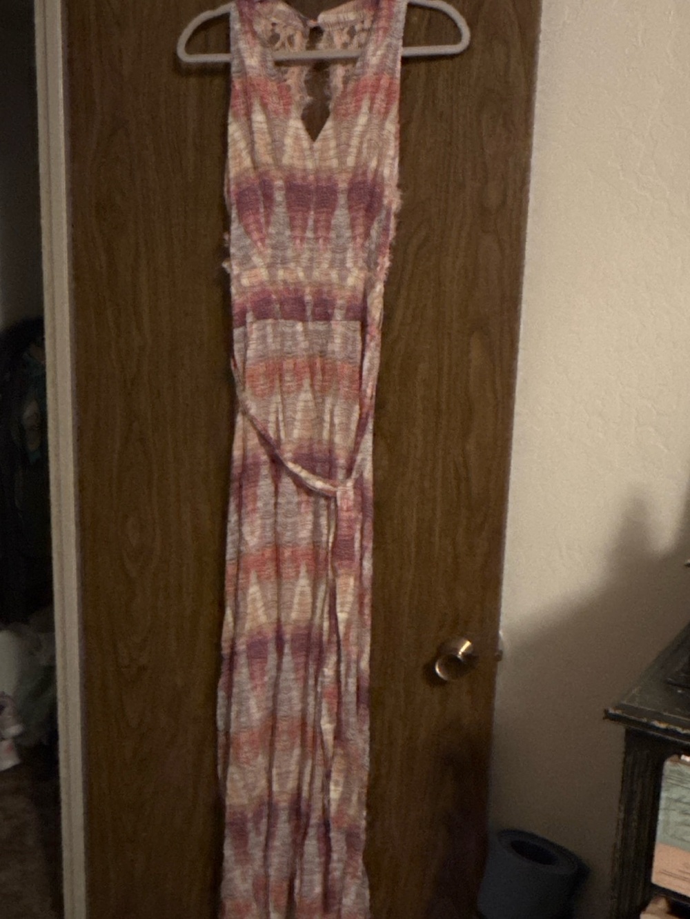 Sleeveless Multicolor Stripe Maxi Dress - Pink &  Peach